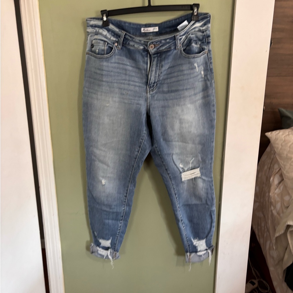 Kancan Nova Light Blue Distressed Boyfriend Jeans